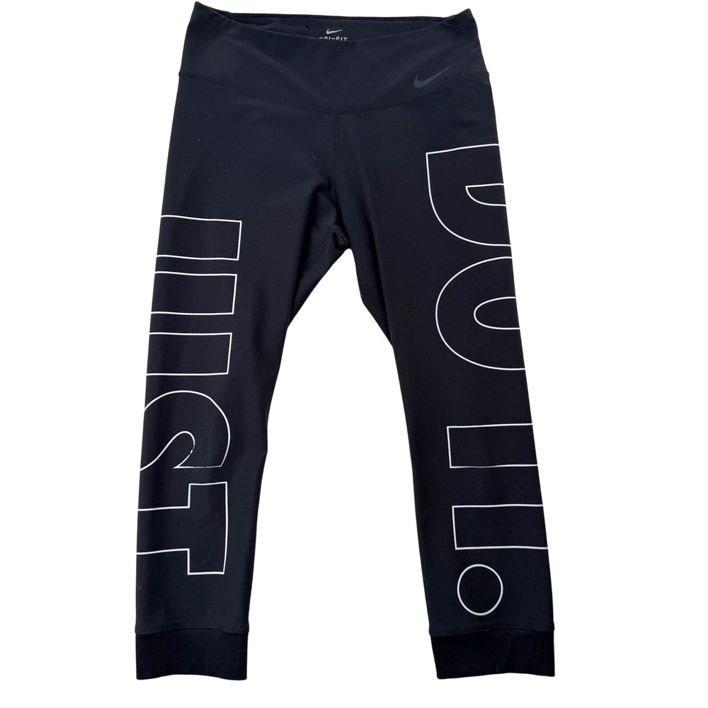 Nike Legend Ten One Leggings Dry Fit Low Rise Cropped Pocket Compression M